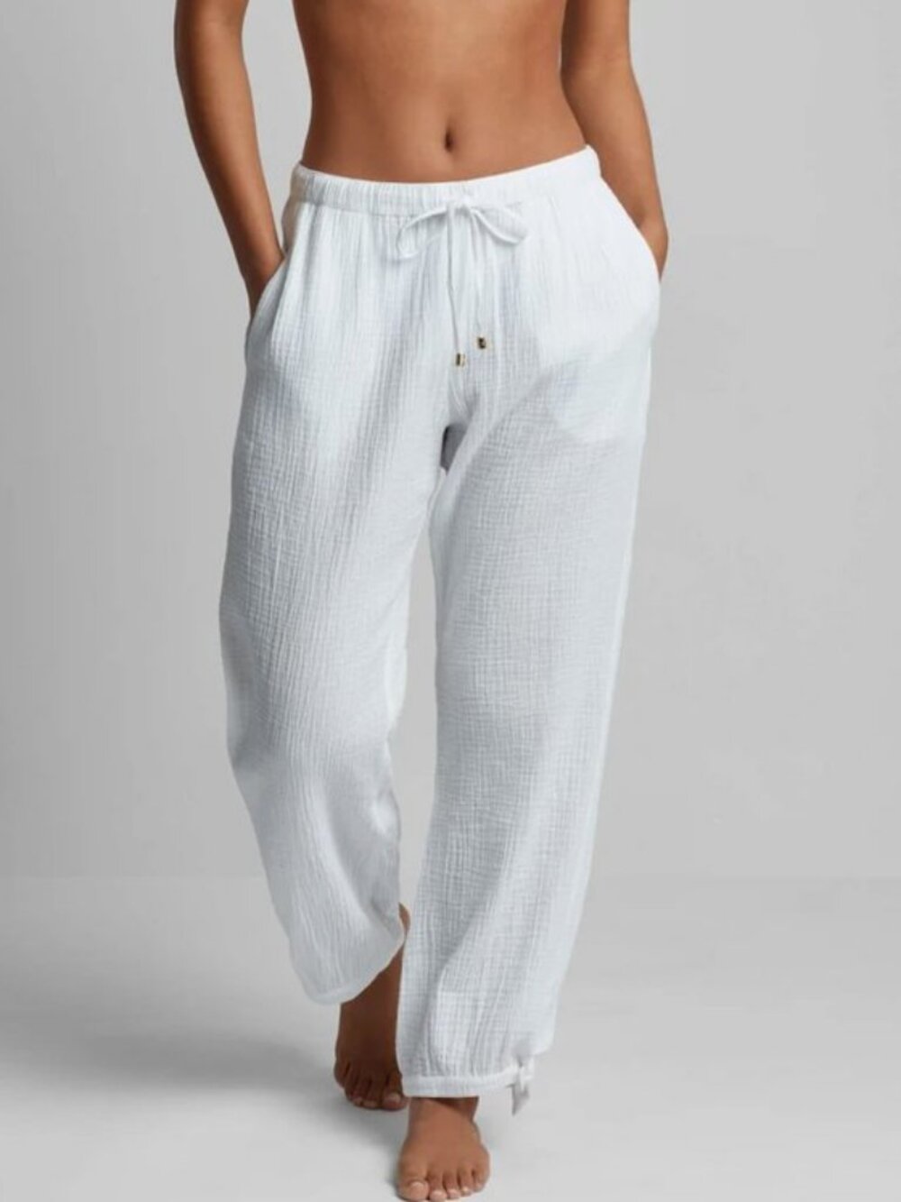 Lauren Ralph Lauren Pants Womens XS White Gauze Beachwear Beach Cover Up